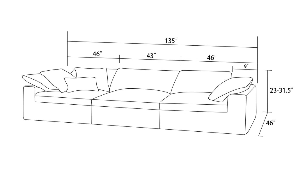 3 PIECES MËLO MODULAR CUSTOMIZABLE SECTIONAL