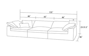 3 PIECES MËLO MODULAR CUSTOMIZABLE SECTIONAL