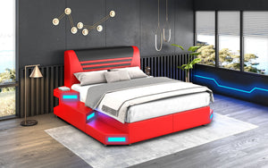 Rowan Modern Leather Bed