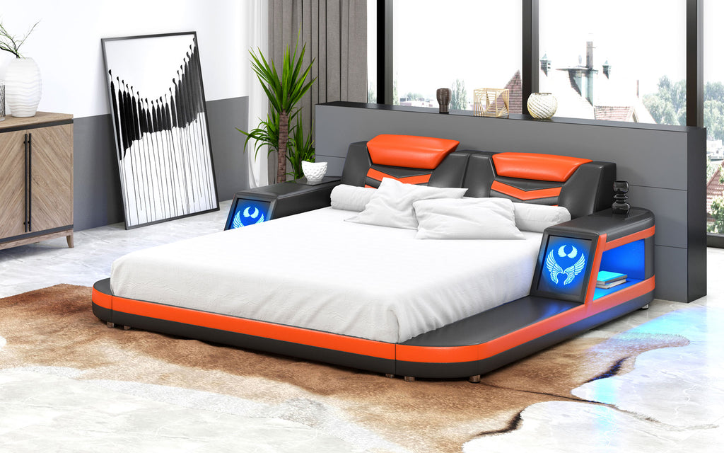 Maeve Modern Leather Bed