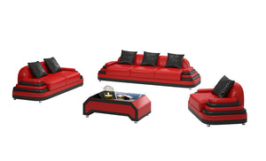 Lillian Modern Leather Sofa Set