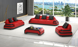 Lillian Modern Leather Sofa Set
