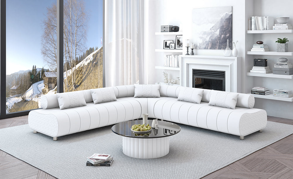 Puffer Modern Leather Sectional
