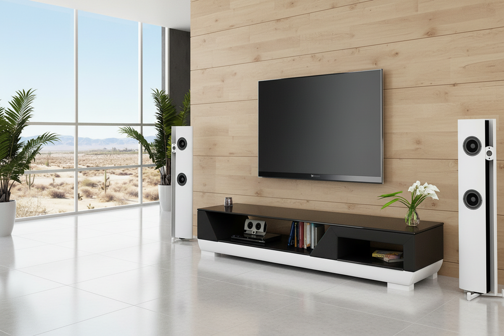 Austin TV Stand black white desert