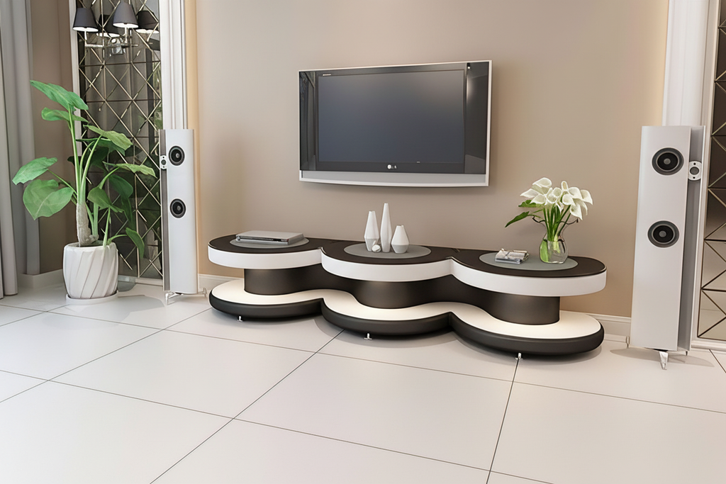 Emma TV Stand black white accurate