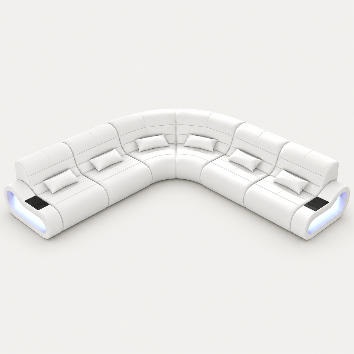 Catina Modern Leather Corner Sectional