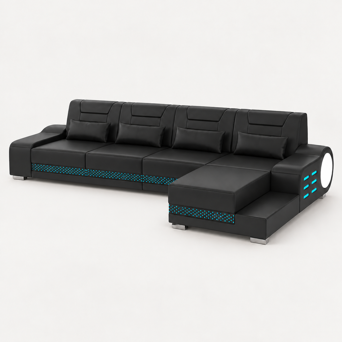 Elliot Mini Modern Leather Sectional