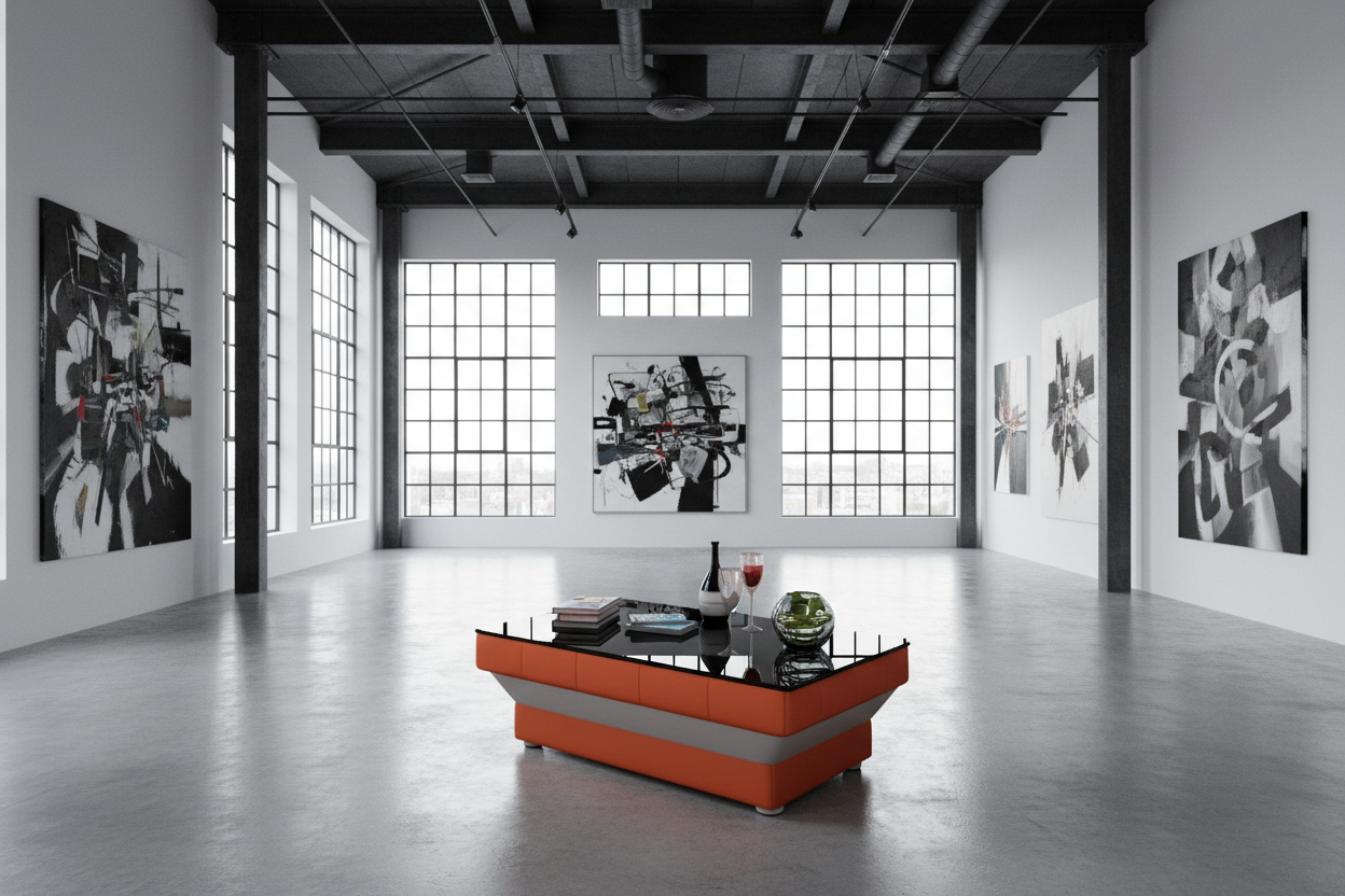 Lamulate Coffee Table - Contemporary Art Gallery Loft