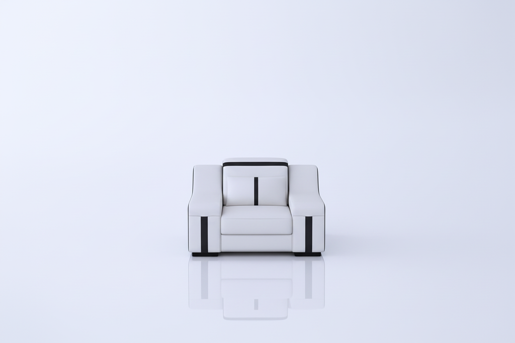 Lisa Leather Sofa Set - Armchair Only