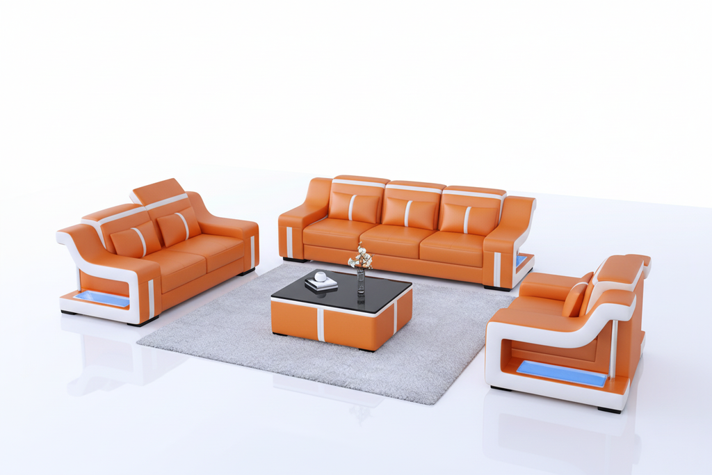 Lisa Sofa Set orange white reflection