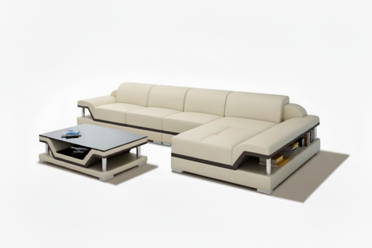 Taliya Small Modern Leather Sectional