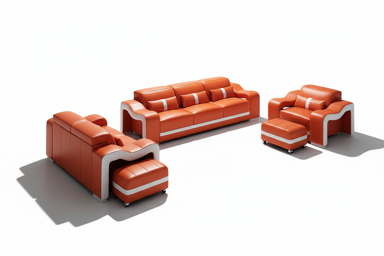 Modia Leather Sofa Set