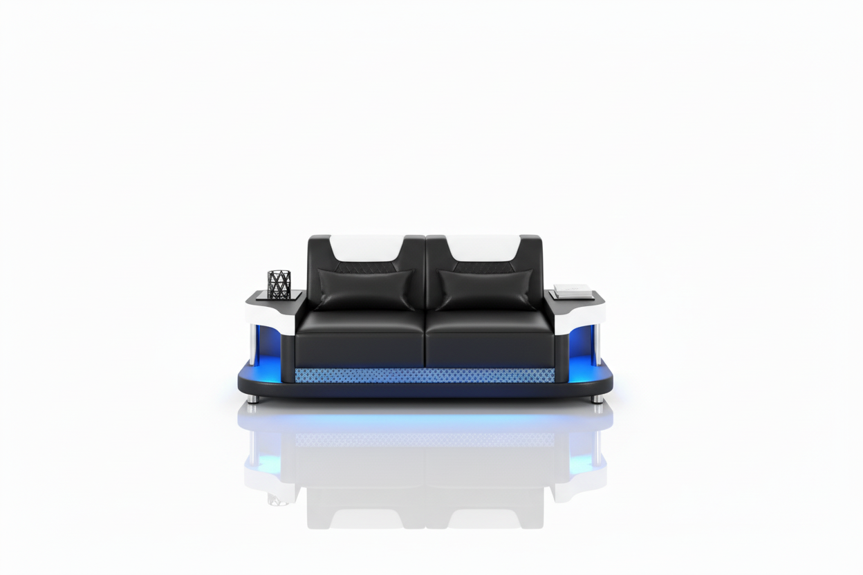 NEXA Sofa Set - centered 2-seat loveseat with short shadow