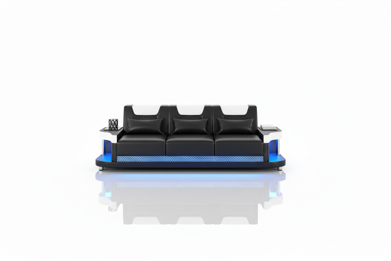 NEXA Sofa Set - centered 3-seat sofa with medium shadow