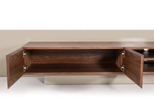 Nova Domus Pompeii Contemporary Grey & Walnut Entertainment Center