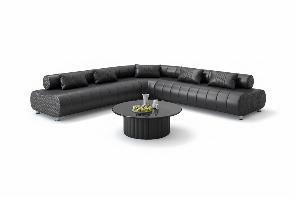 Puffer Modern Leather Sectional