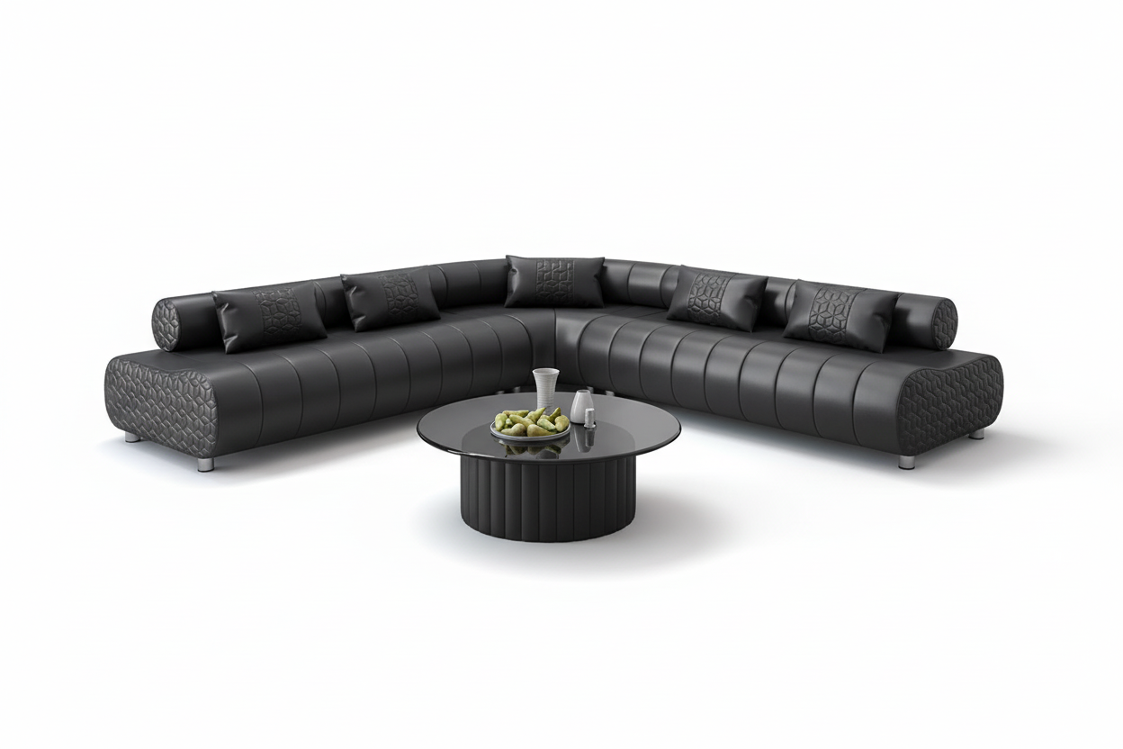 Puffer Modern Leather Sectional