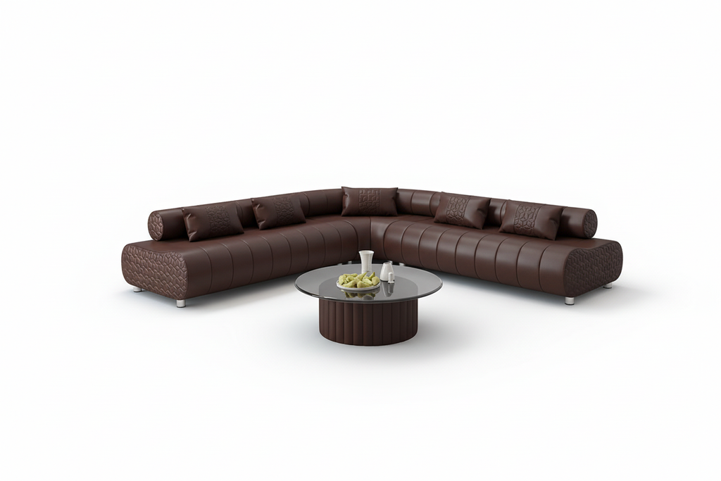 Puffer Modern Leather Sectional