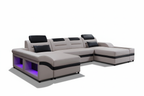 Venus Modern Leather Sectional with USB Port
