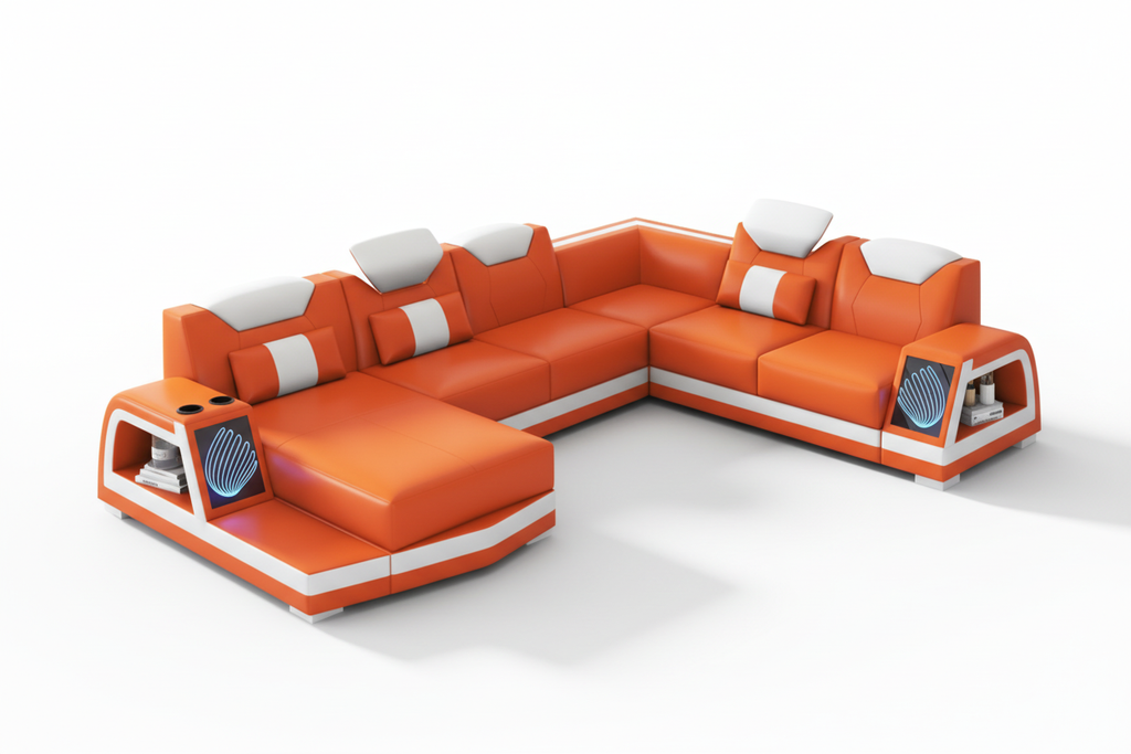 Vincenzo Futuristic Modern Sectional With Illuminating LED Customize Design