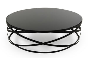 Winry Modern Black Round Coffee Table