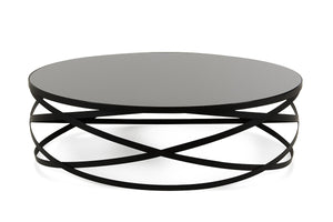 Winry Modern Black Round Coffee Table