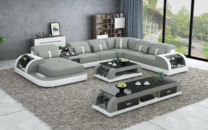 [Upgraded] Blaylock Modern Sectional Sofa with LED Light