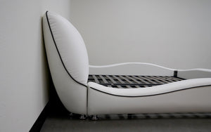 Dax Modern Curved Leather Bed