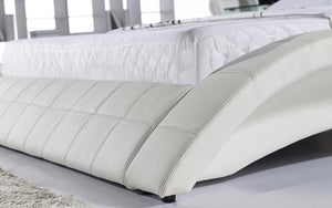 Verdandi Curved Modern Leather Platform Bed