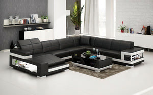 Paramount Leather Sectional with LED Light