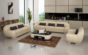 Semira Modern Leather Sofa Set