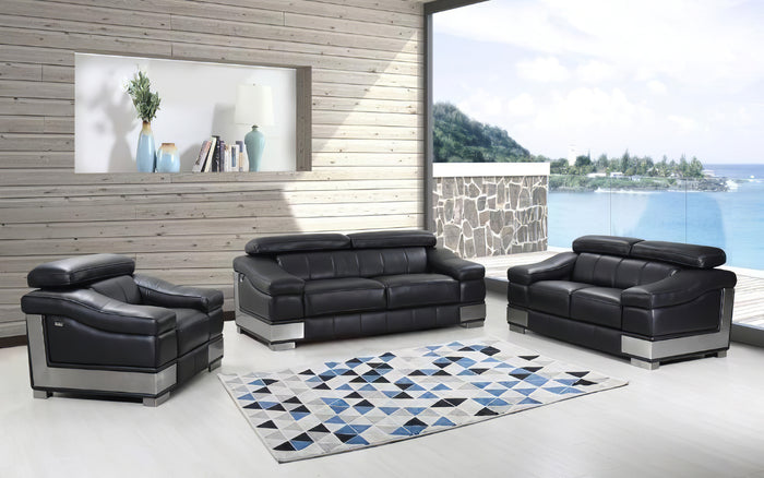 Aolon Black Sofa Set