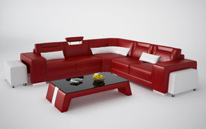 Cristana Modern Leather Sectional