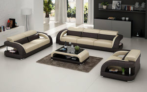 Monte Modern Leather Sofa Set