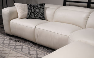 Rose Modern Leather Reclining Sectional