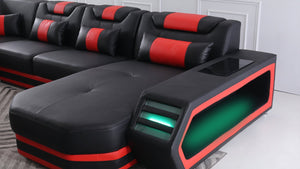 Eileend Leather Sectional with LED Lights | Futuristic Furniture