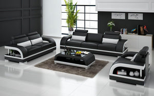 Nexso Modern Leather Sofa Set