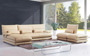 Montgomery Leather Sectional with Ottoman