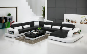 Nebula Modern U-Shape Leather Sectional