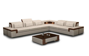 Yaphet Modern Leather Sectional