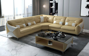 Bysic Leather Symmetrical Sectional