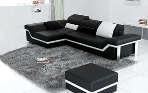 Gracia Leather Sectional Sofa With Chaise