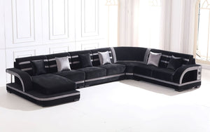 Grando Modern Sectional with Speaker & Wireless Charger & LED Lights