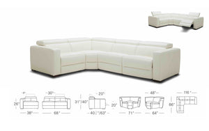 Mirage Reclining Sectional With Adjustable Headrest