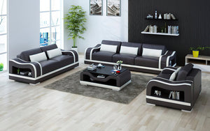 Asland Modern Leather Sofa Set