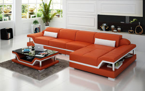 Taliya Small Modern Leather Sectional