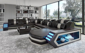 Eileend Leather Sectional with LED Lights | Futuristic Furniture