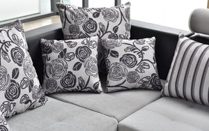 Selena Dark Grey & Silvery Grey Modular Tufted Sectional