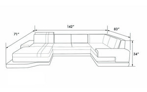 Pawnee Leather Sectional With Chaise