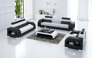 Luxi Modern Leather Sofa Set